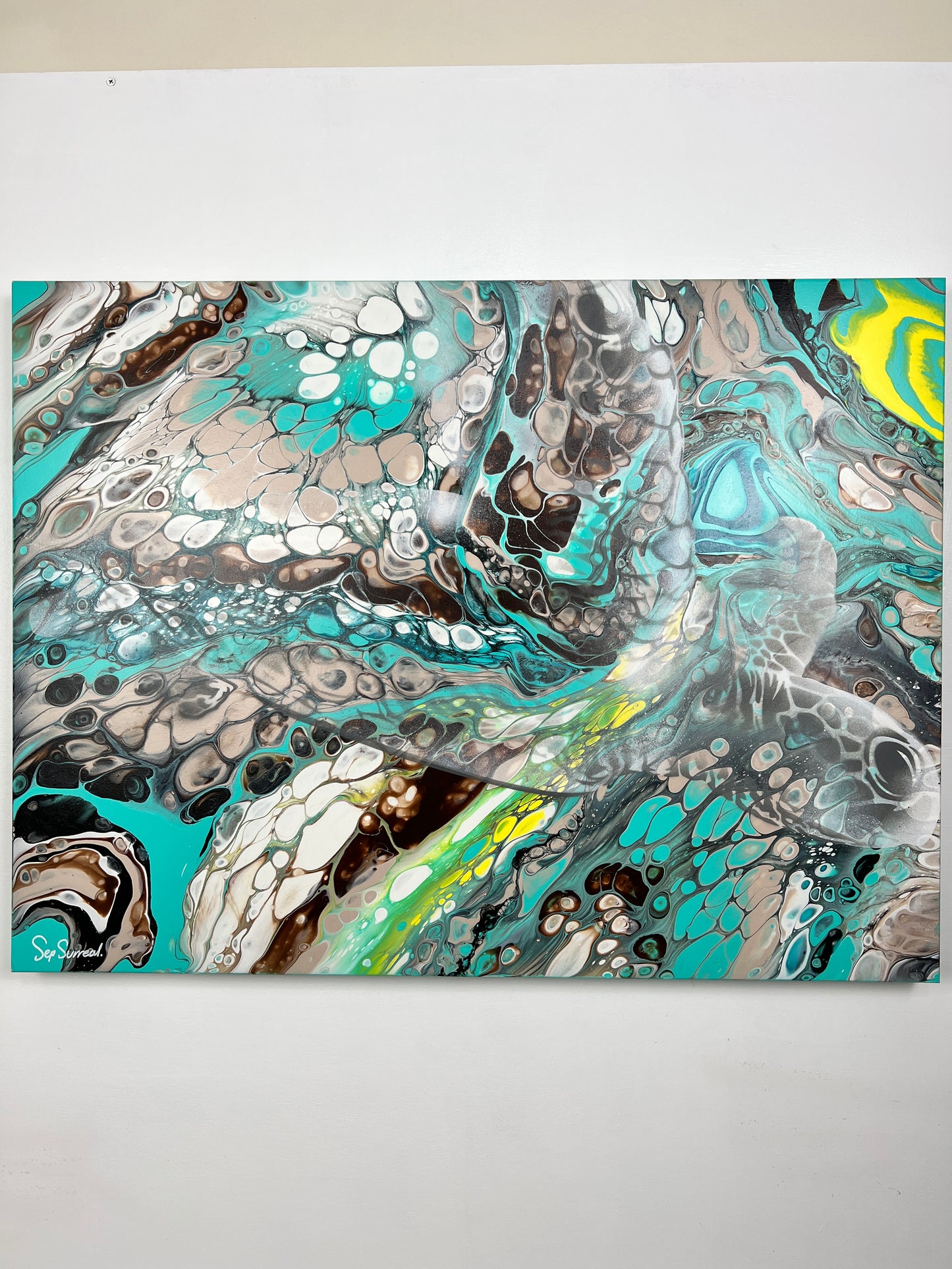 Cosmic Turtle Voyage - Original Art Piece