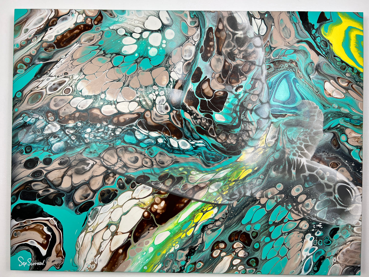 Cosmic Turtle Voyage - Original Art Piece